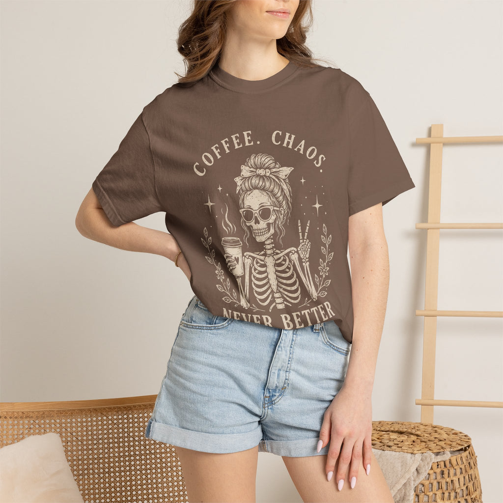Coffee Chaos Skeleton T-Shirt