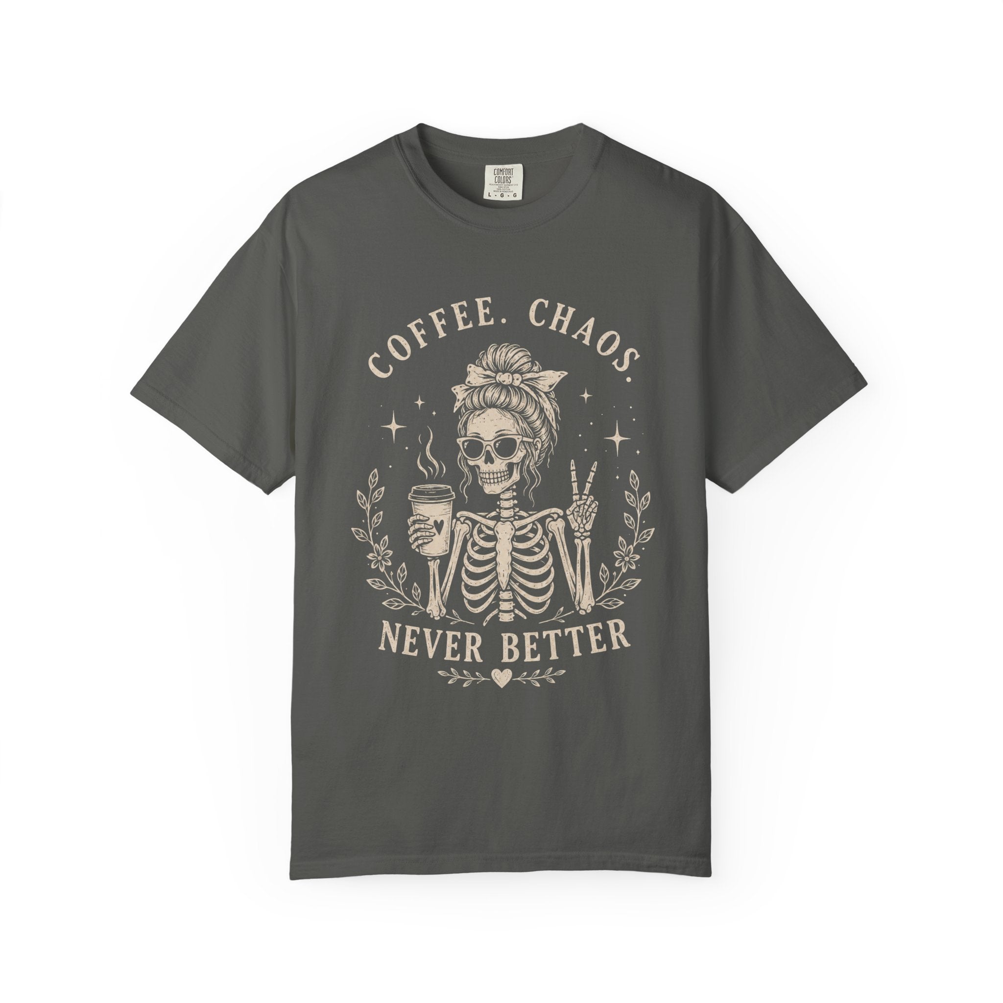 Coffee Chaos Skeleton T-Shirt