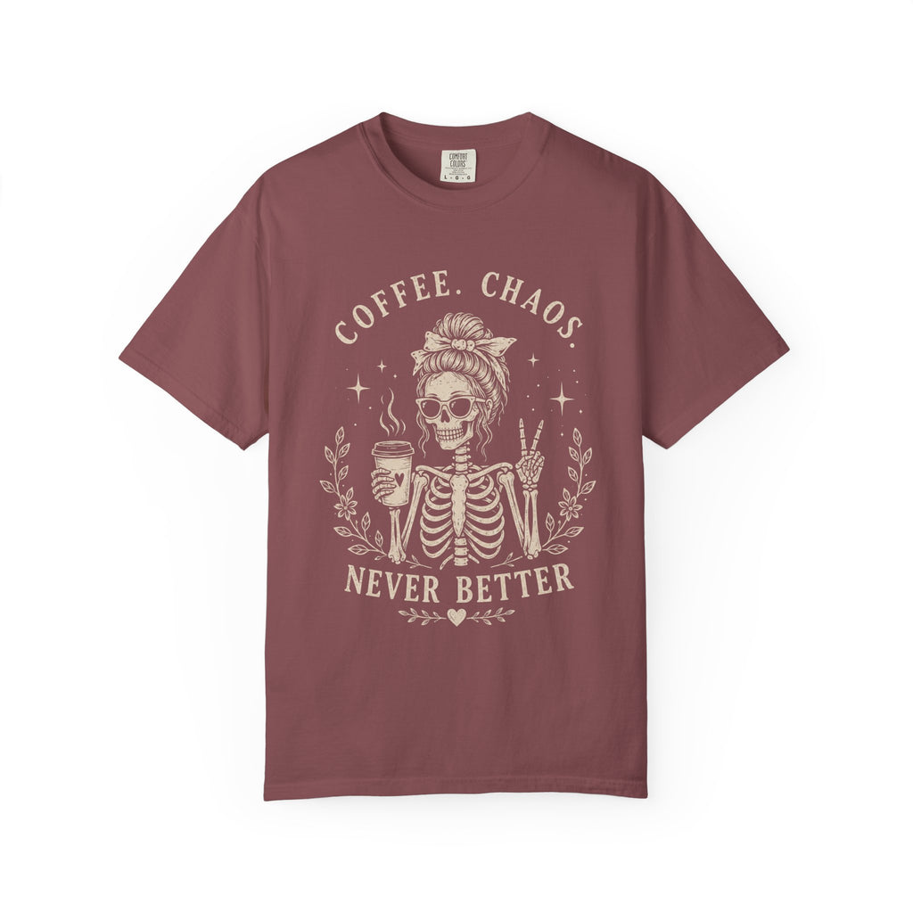 Coffee Chaos Skeleton T-Shirt