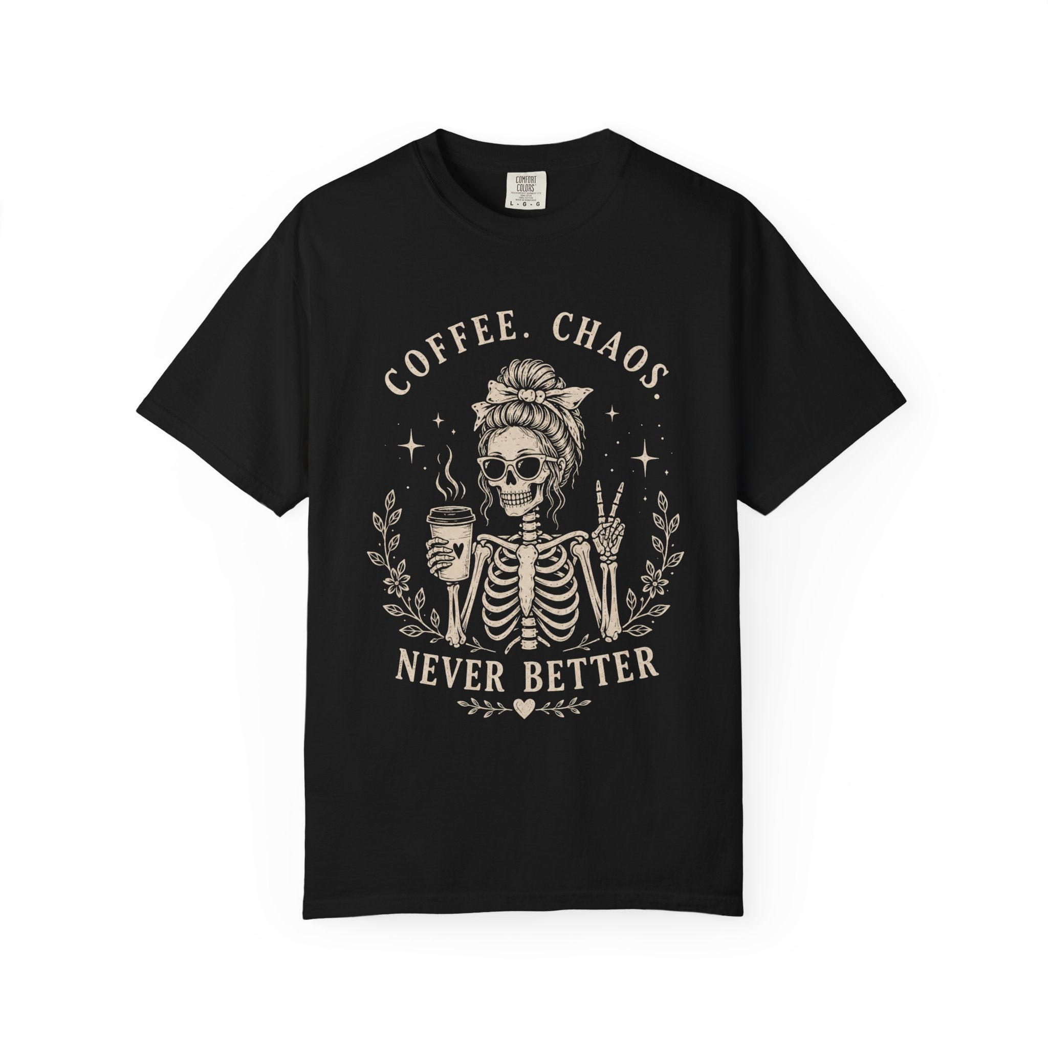 Coffee Chaos Skeleton T-Shirt