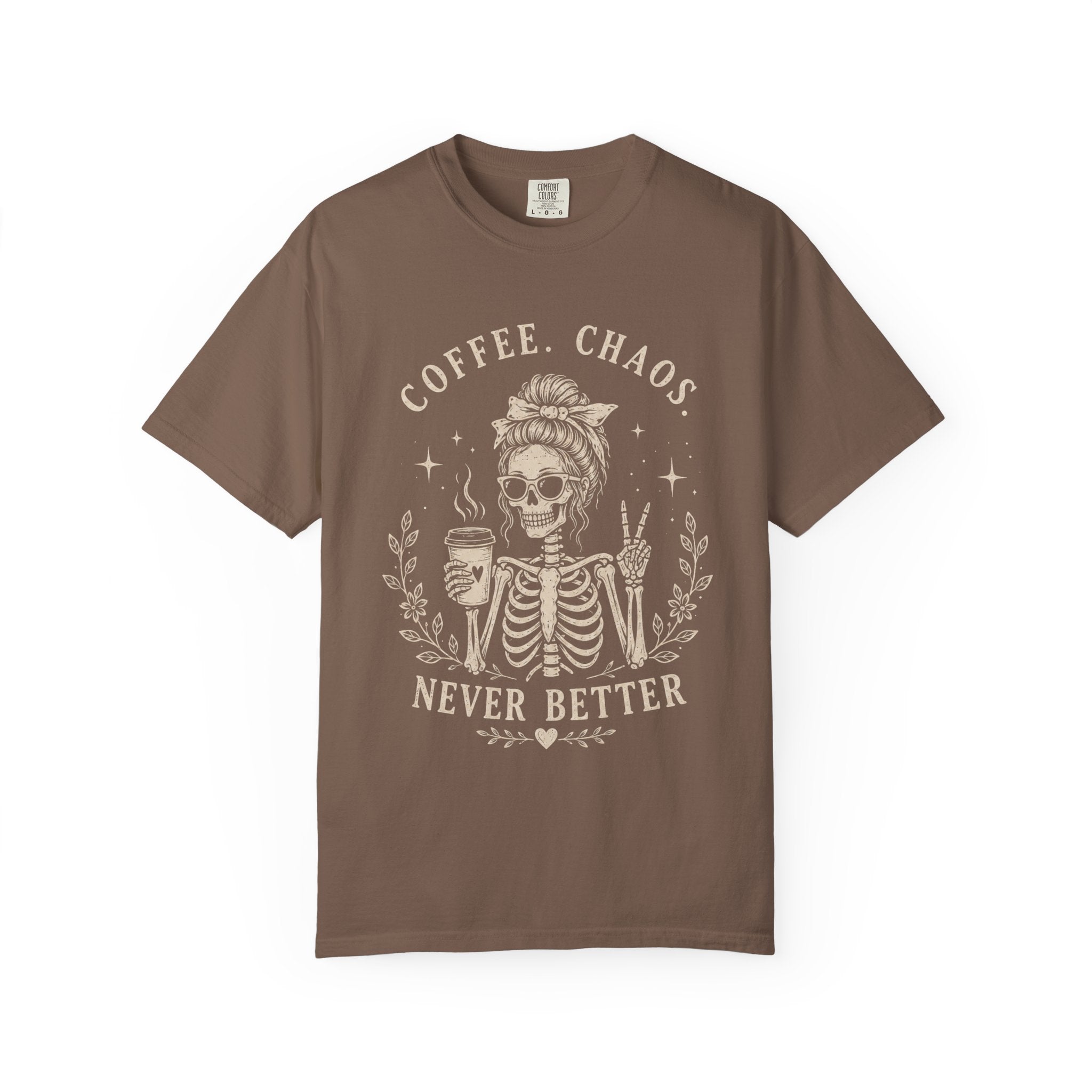 Coffee Chaos Skeleton T-Shirt