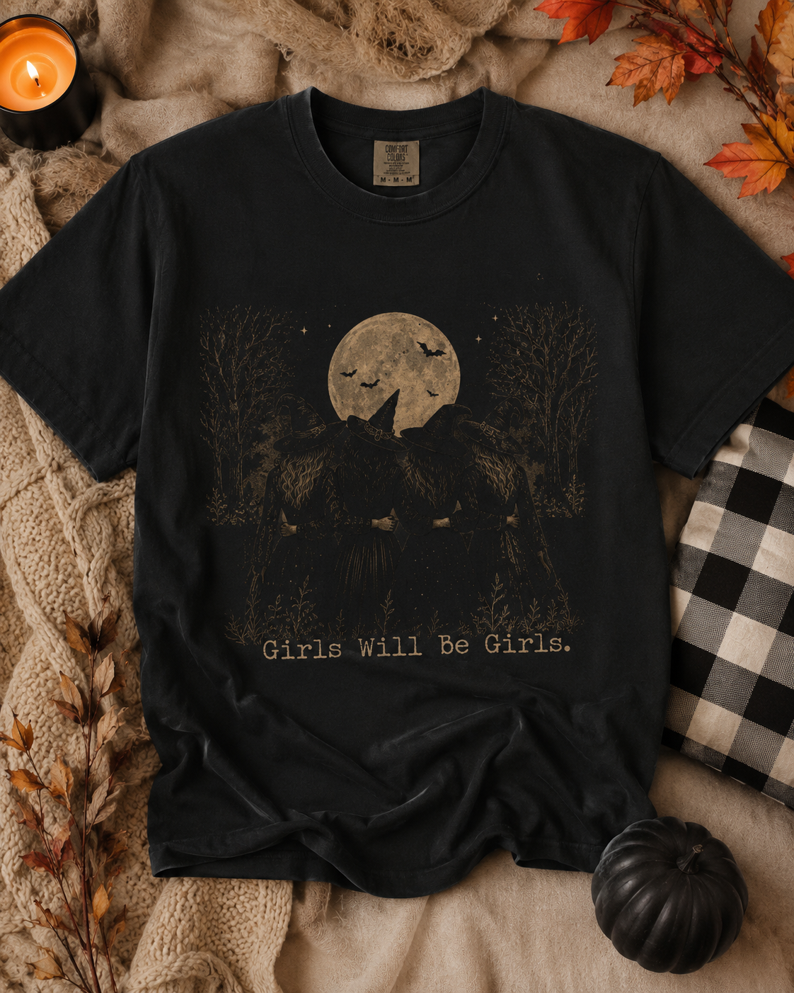 Witchy Raven Sisters Girls Will Be Girls T-Shirt