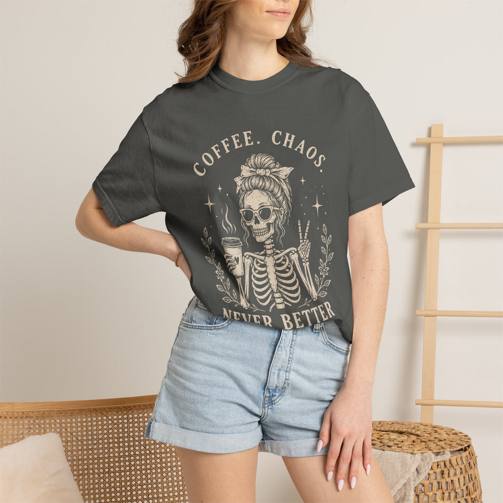 Coffee Chaos Skeleton T-Shirt