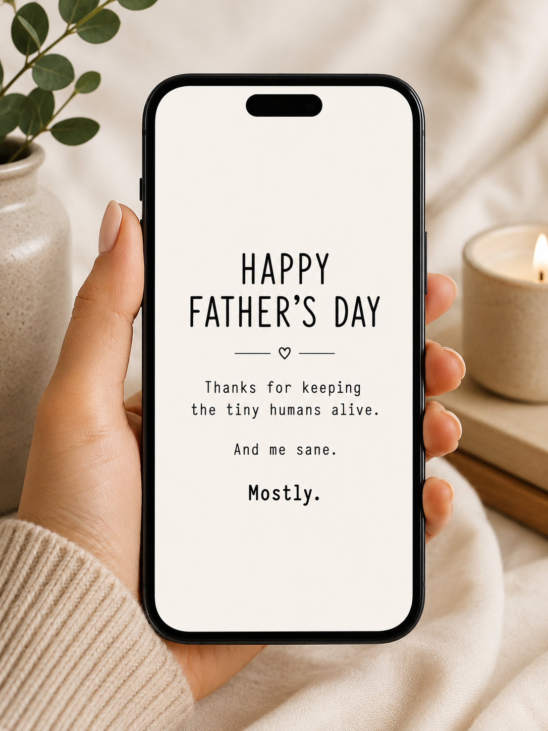 Thanks for Keeping the Tiny Humans Alive - Father’s Day Card