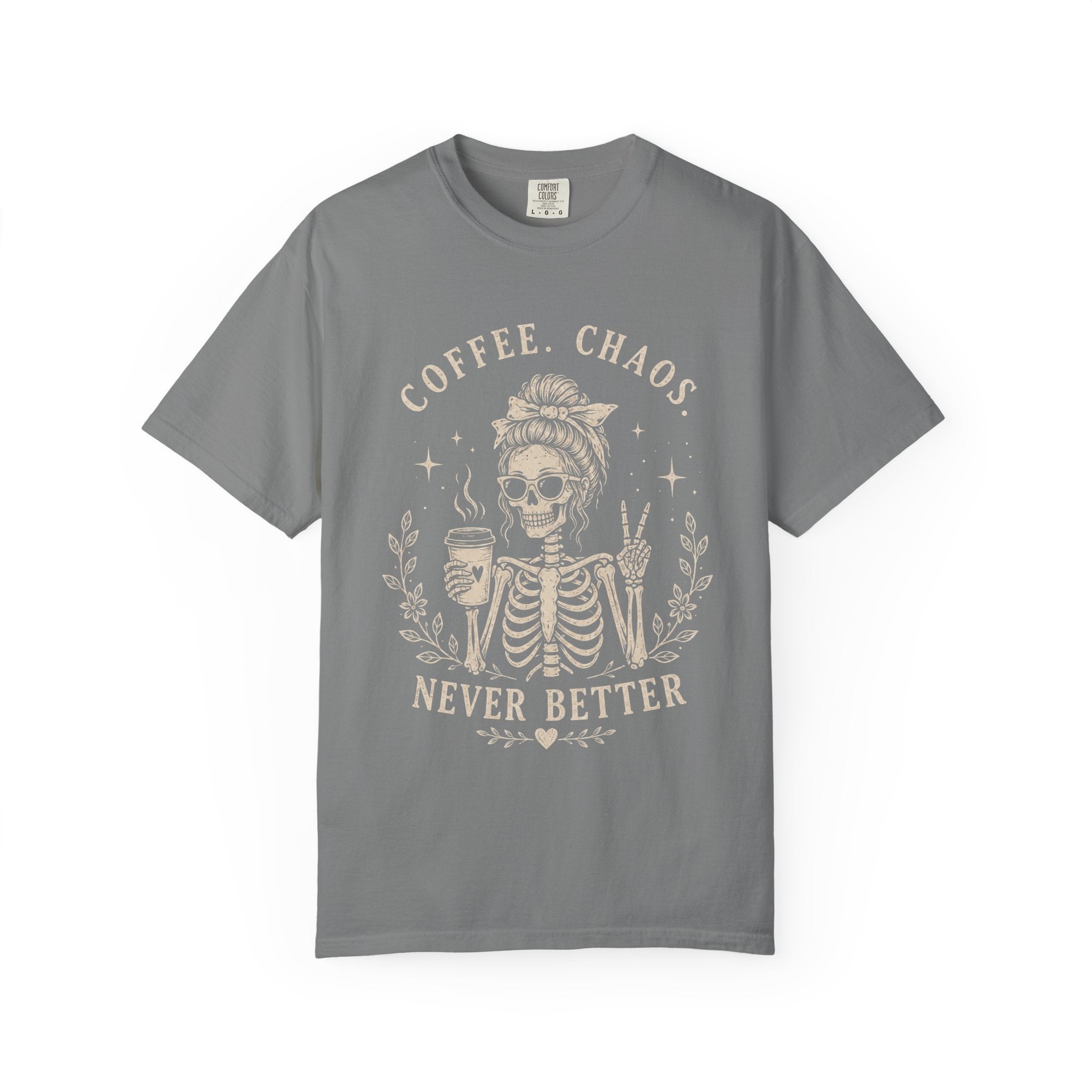 Coffee Chaos Skeleton T-Shirt